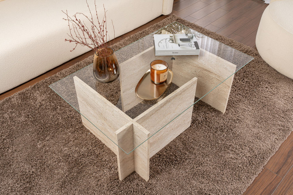 Vetrino - Mesa de Centro - Travertine