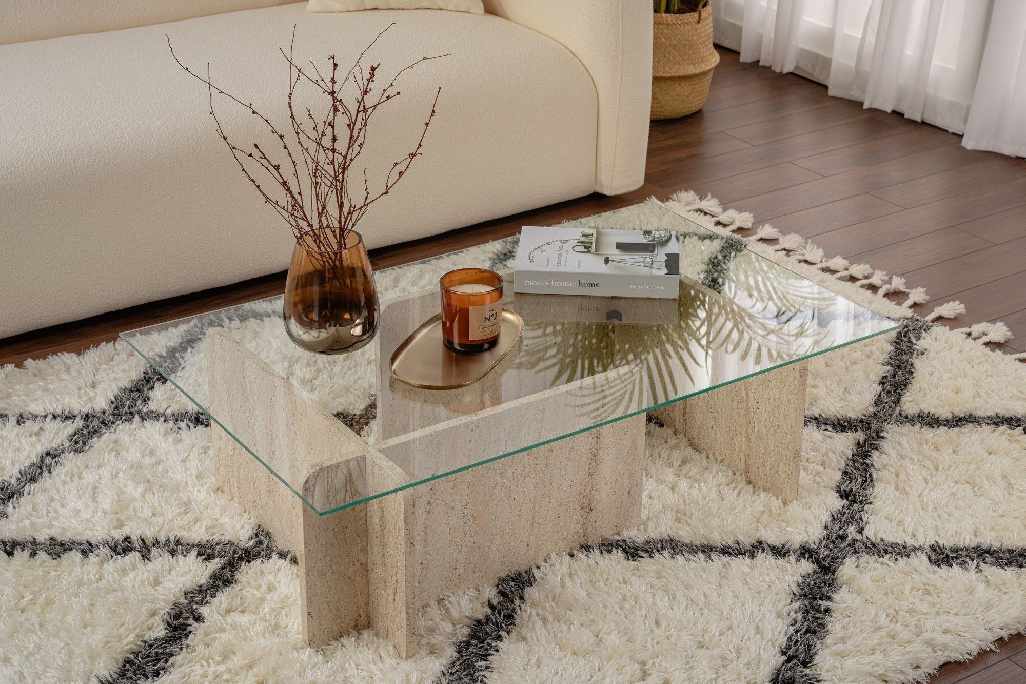 Flavio - Mesa de centro - Travertine