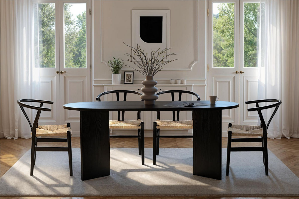 Sablin - Dining Table - Black Wood
