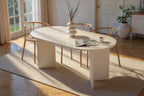 Sablin - Dining Table - White Wood
