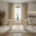 Linza - Dining Table - White Wood