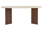 Sablin - Mesa de comedor - Travertino/Nogal Milano