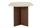 Sablin - Mesa de comedor - Travertino/Nogal Milano