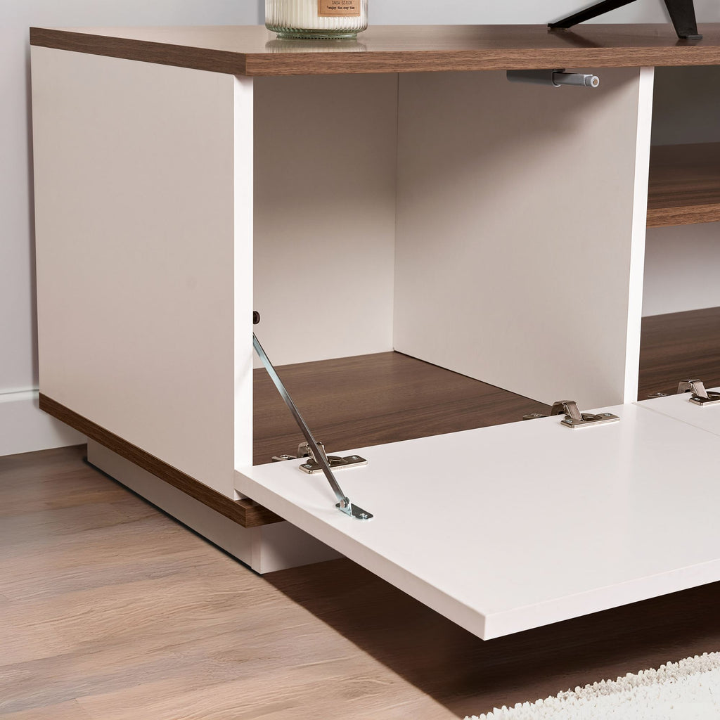 Veramont - TV Stand - White/Walnut