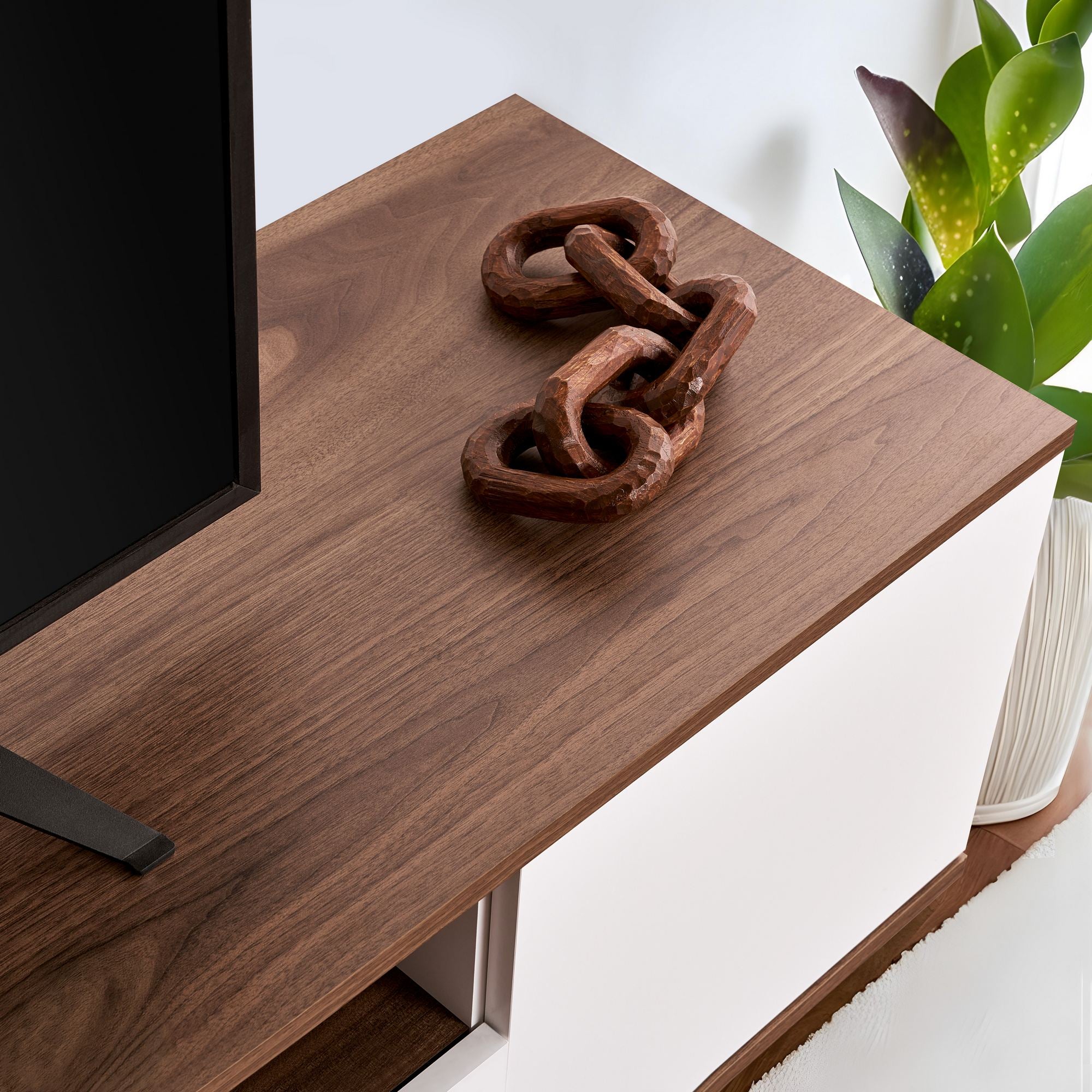 Veramont - TV Stand - White/Walnut