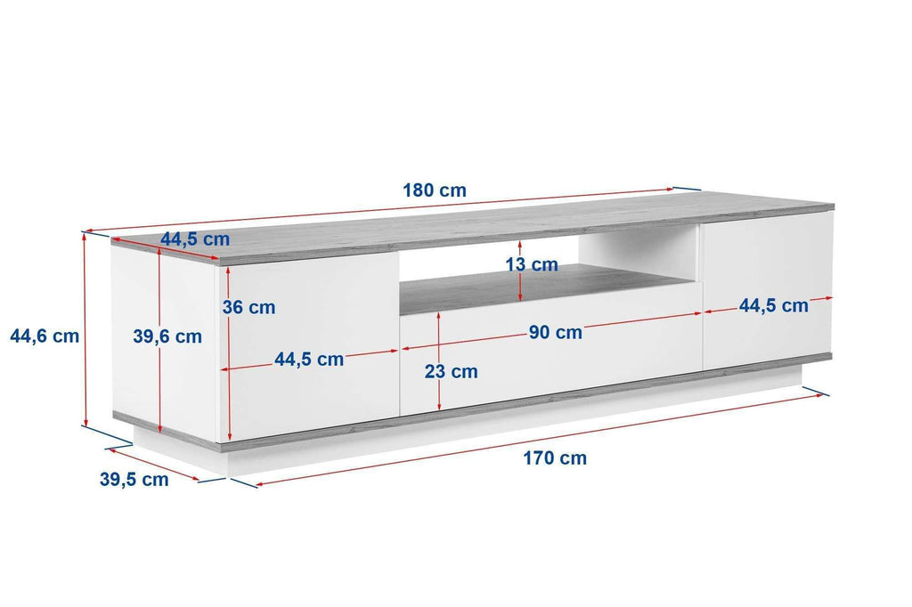 Veramont - TV Stand - White/Walnut