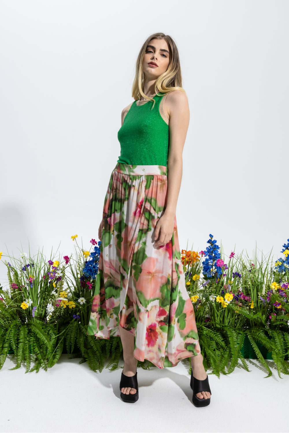 The Lilou Maxi Flou Skirt