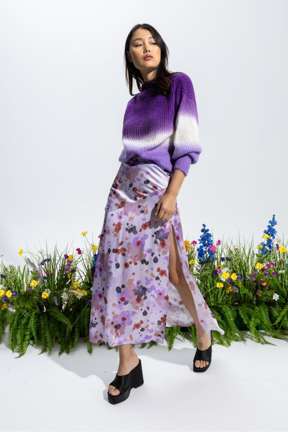The Adriana Lilac Skirt