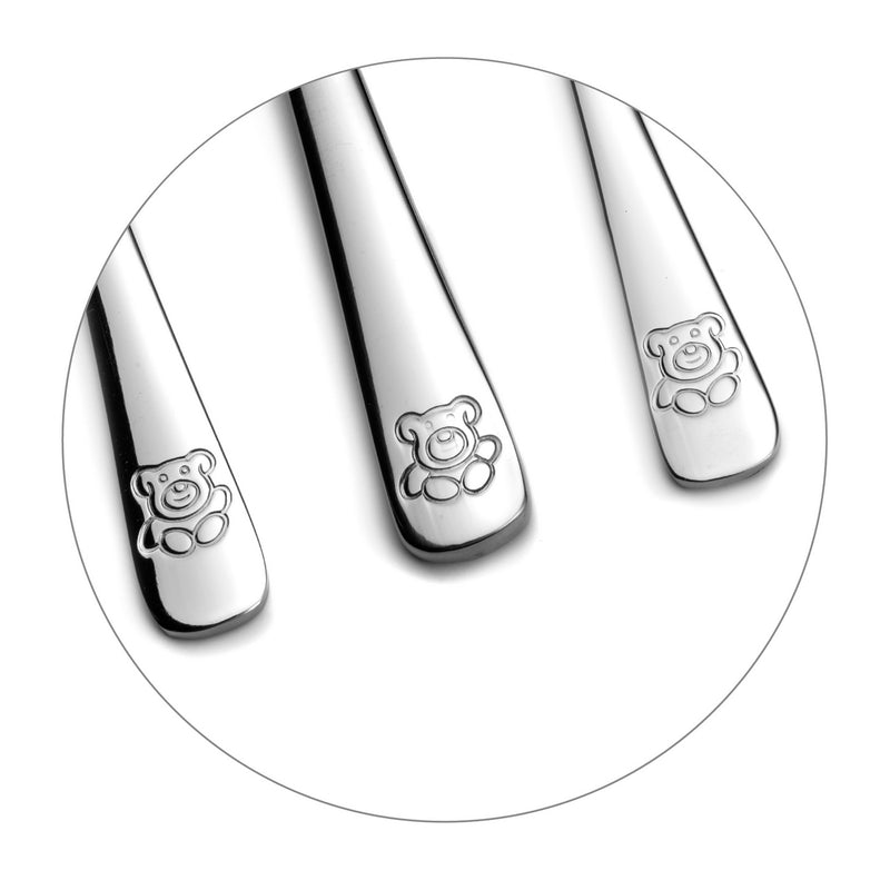 4 Cubiertos Infantiles - Teddy - Acero Inoxidable