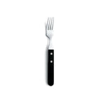 Steak Pizza - Set of 6 Knives and 6 Forks - Black
