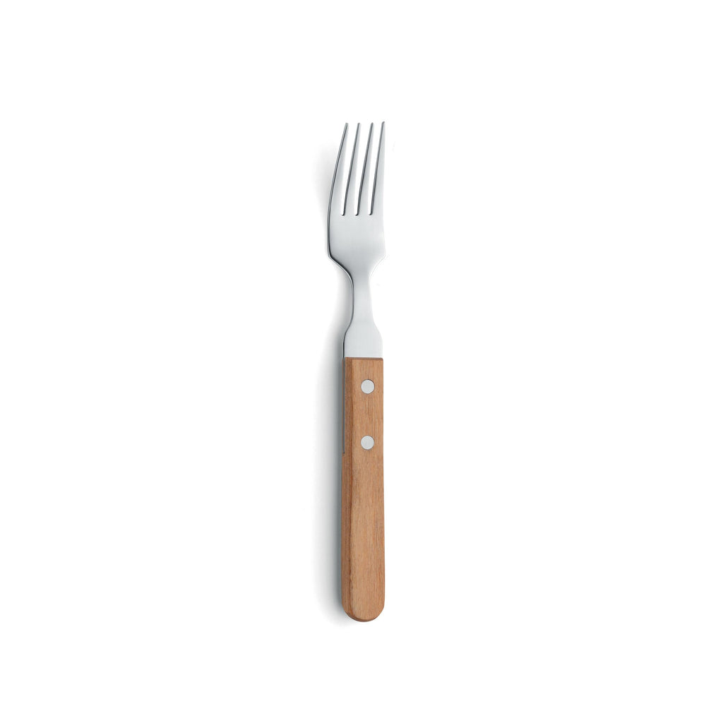 Steak Pizza - Set of 6 Knives and 6 Forks - Wood