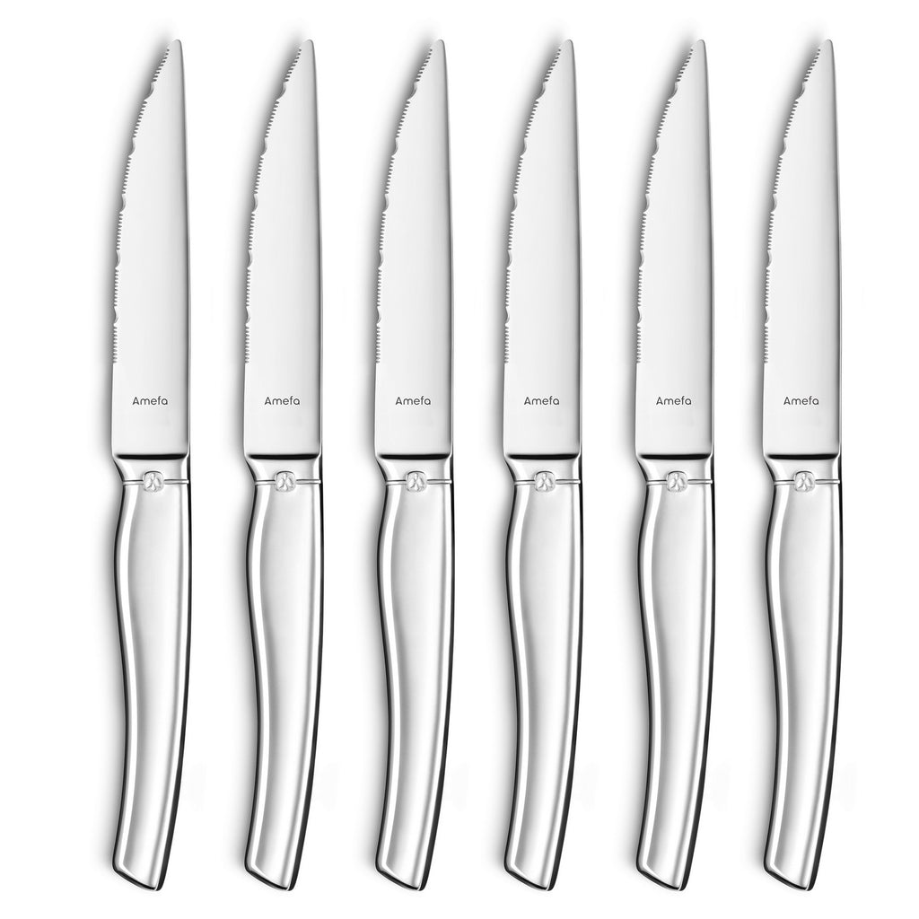 Goliath - Set 6 Couteaux Steak - Acier Inoxydable - Inox