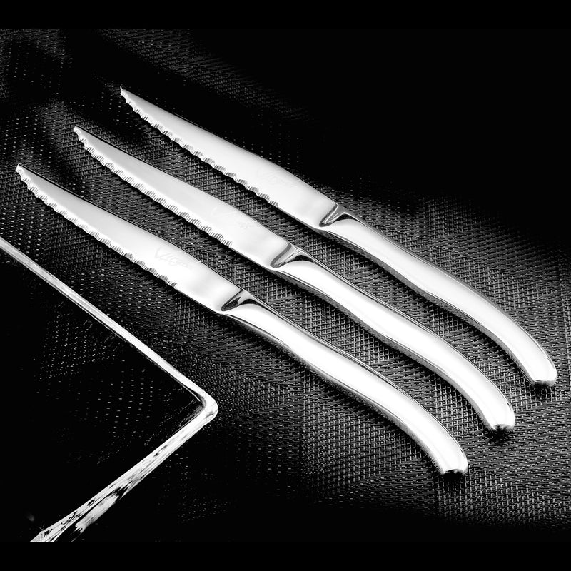 Set De 6 Couteaux À Steak - Virgule - Inox