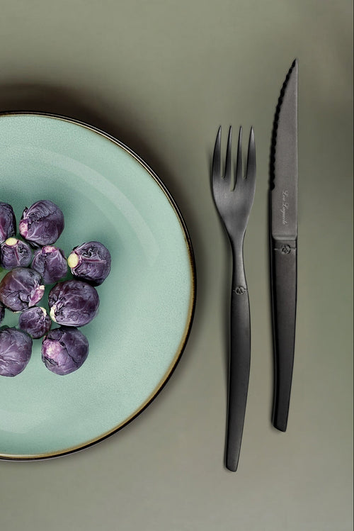 Jet Vintage Noir - Ménagère 32 Pièces