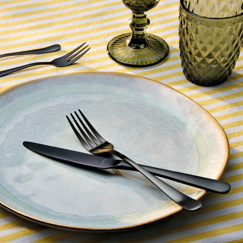 Texas - Ménagère 24 Pièces Noir Mat