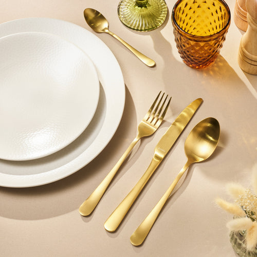 Texas - Ménagère 24 Pièces Doré Mat