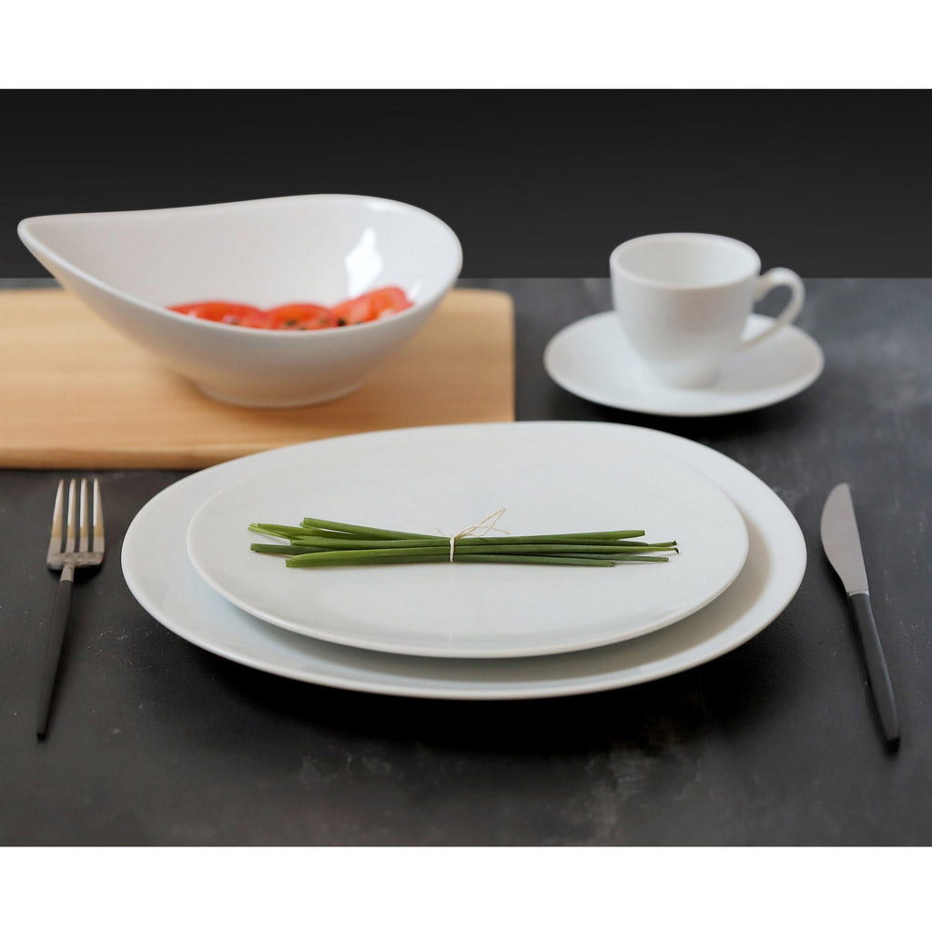 Sven Blanc - Coffret 6 Assiettes Plates - Porcelaine - Blanc