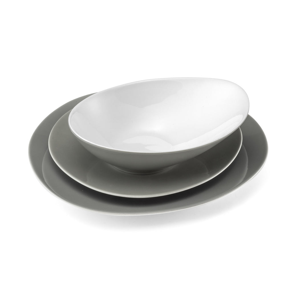 Sven Gris - 18 Piece Service - Porcelain - Gray