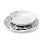 Gardena - 18 Piece Service - Porcelain - White/Grey