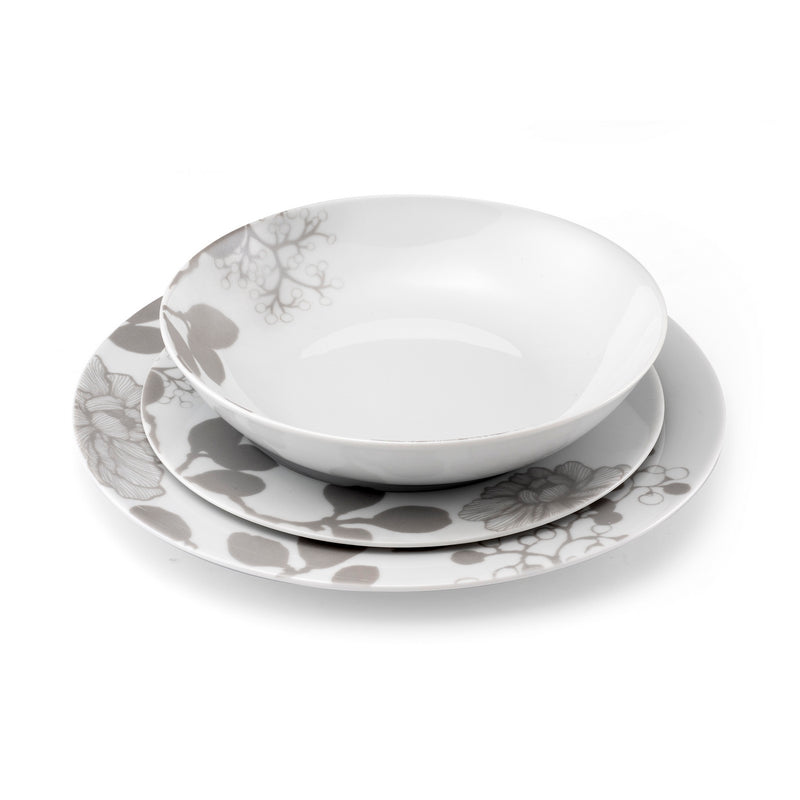 18 Piece Service - Gardena - White And Gray