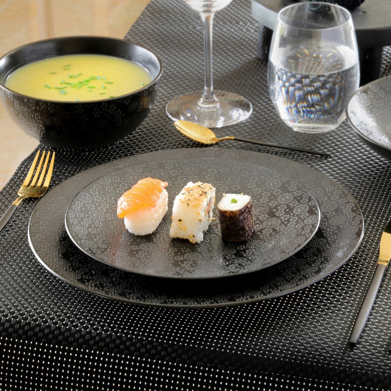 6 Tazones de Almuerzo - Negro Japón - Negro