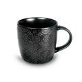Black Japan - 6 Coffee/Tea Cups - Stoneware - Black