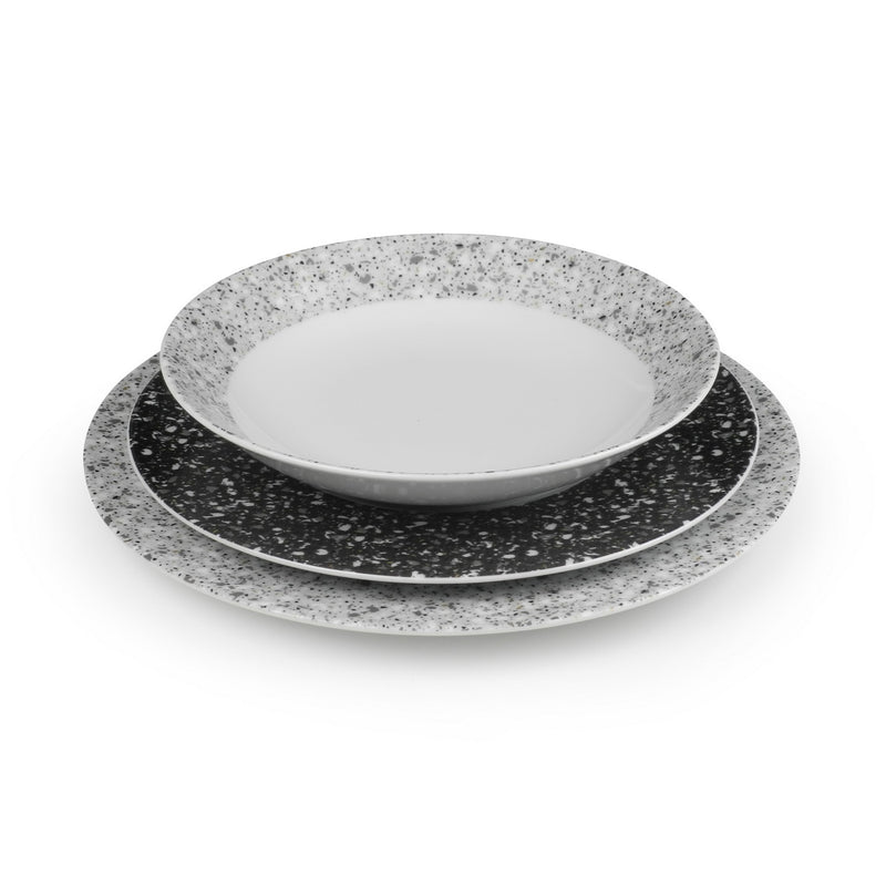 18 Piece Service - Cosmo - White And Gray