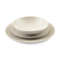 Ivory Tweed - 18 Piece Service - Stoneware - Ivory