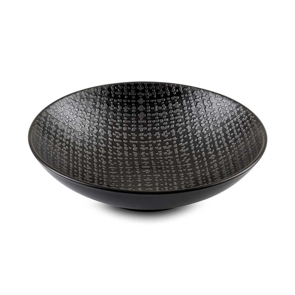 Black Tweed - 18 Piece Service - Stoneware - Black