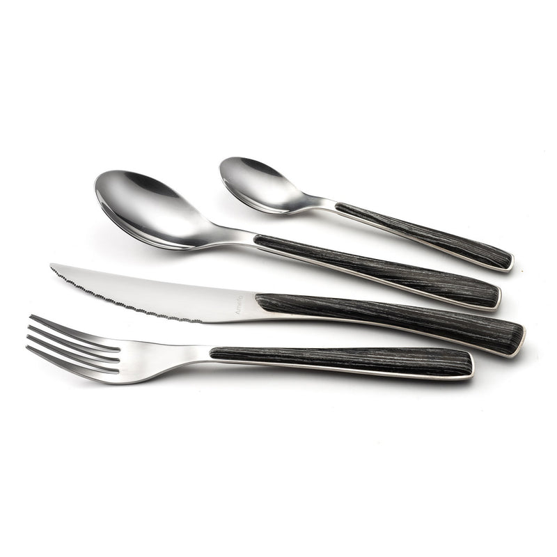 Cutlery Set 24 Pieces - Polka - Ebony