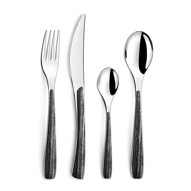 Cutlery Set 24 Pieces - Polka - Ebony