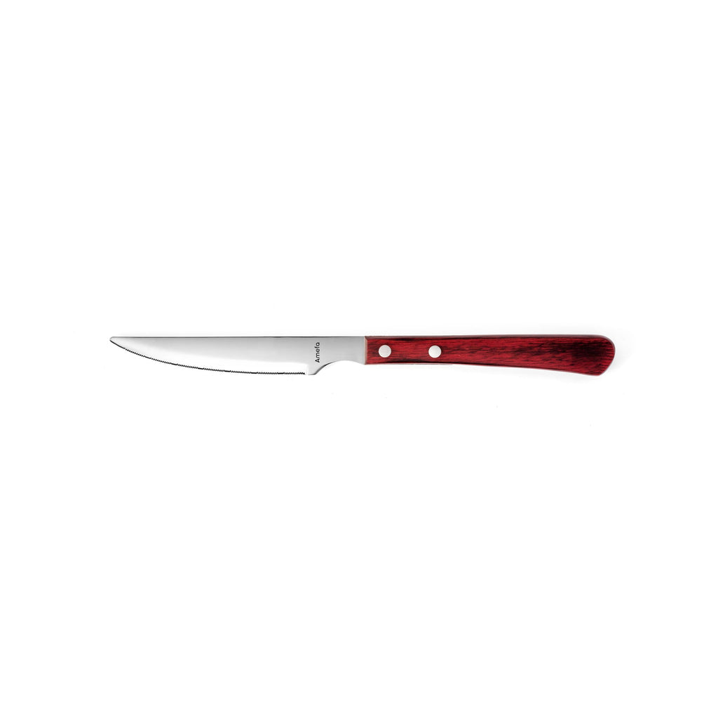 Brasero - Set of 6 Steak Knives - Red