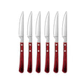 Brasero - Set of 6 Steak Knives - Red