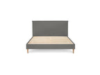 Sary - Bed with Solid Slats - Natural Wooden Legs