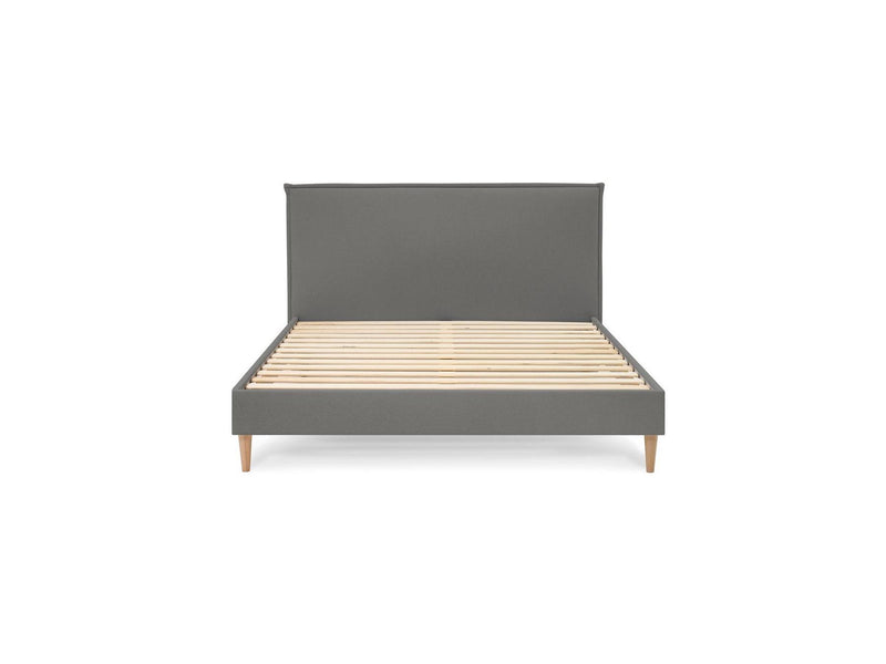 Sary - Cama Con Lamas Macizas - Patas De Madera Natural