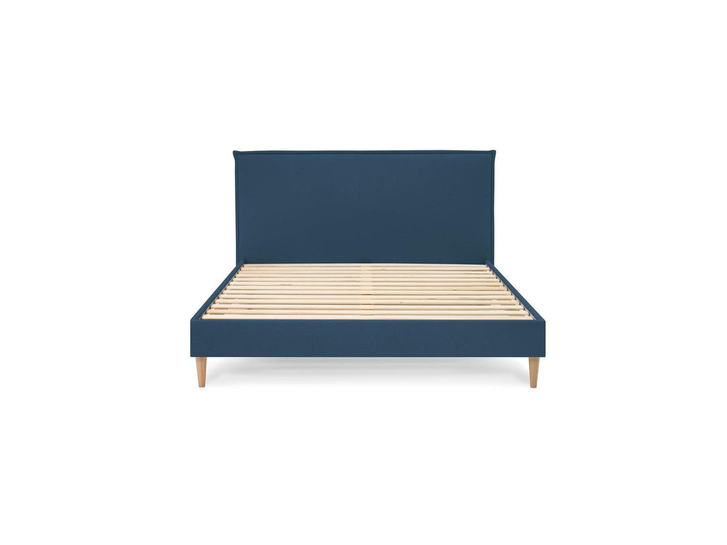 Sary - Bed with Solid Slats - Natural Wooden Legs