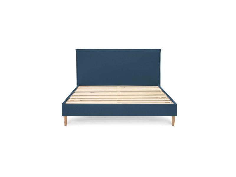 Sary - Cama Con Lamas Macizas - Patas De Madera Natural