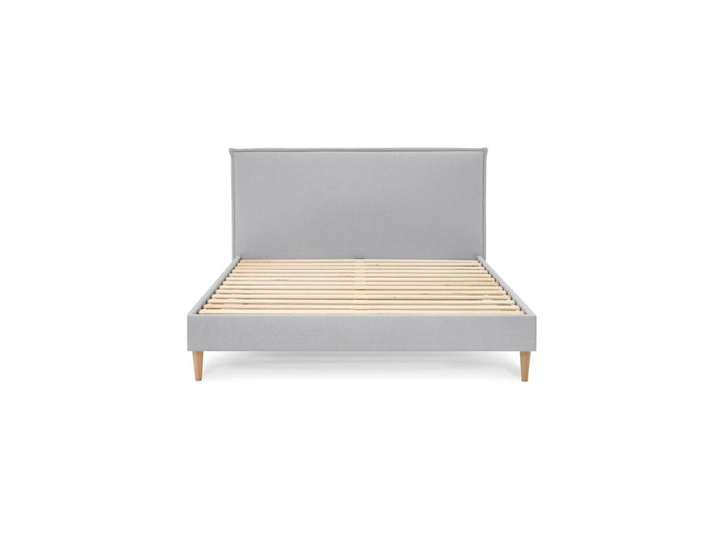 Sary - Cama Con Lamas Macizas - Patas De Madera Natural