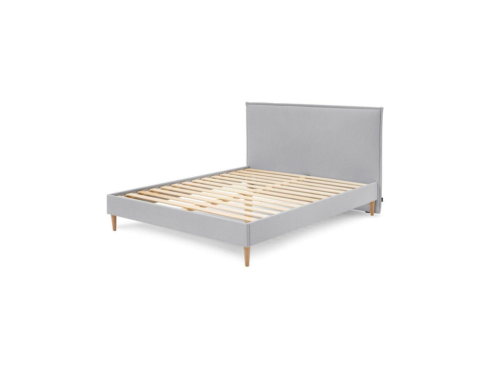 Sary - Bed with Solid Slats - Natural Wooden Legs