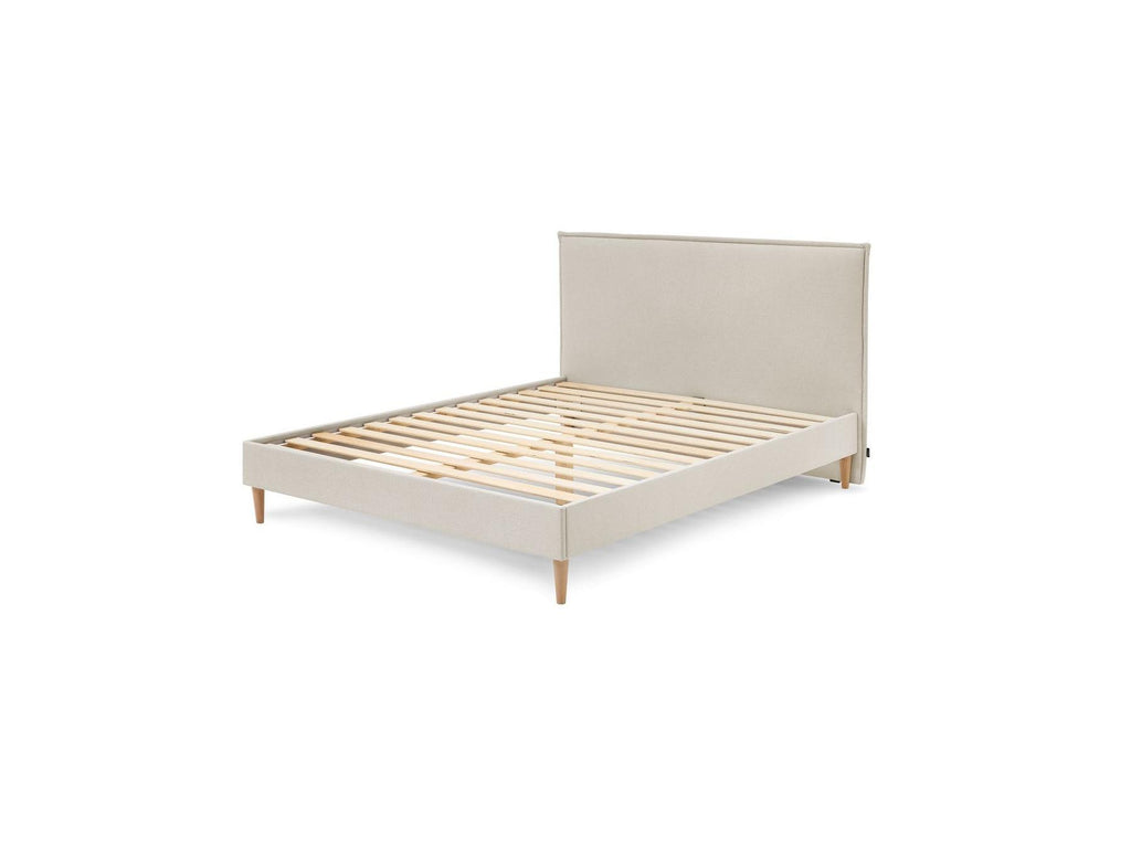 Sary - Bed with Solid Slats - Natural Wooden Legs