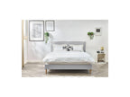 Sary - Bed with Solid Slats - Natural Wooden Legs