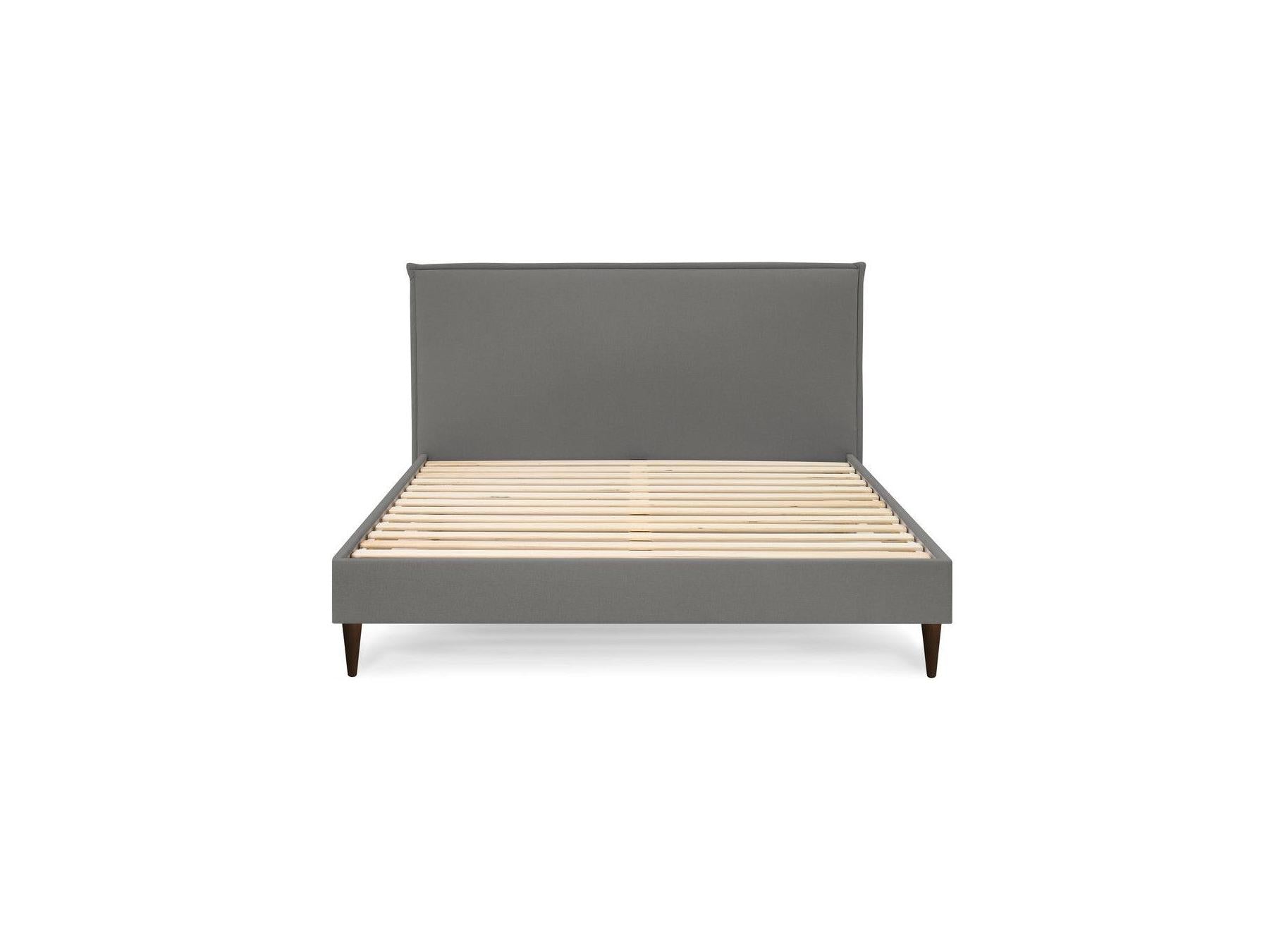 Sary - Cama con lamas macizas - Patas de madera de wengué