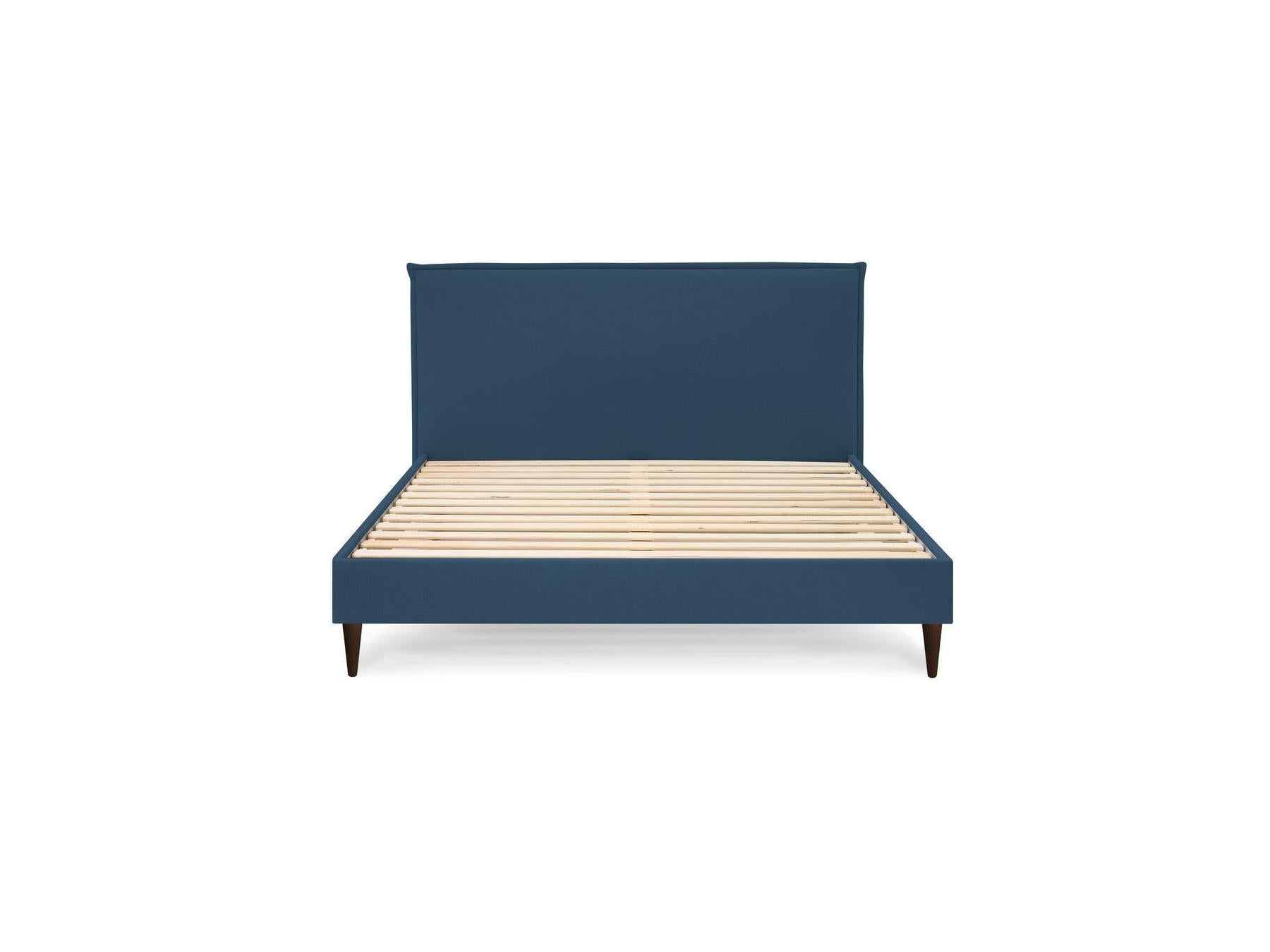 Sary - Cama con lamas macizas - Patas de madera de wengué