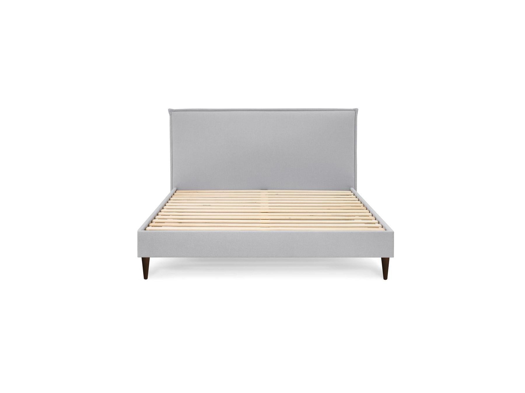 Sary - Cama con lamas macizas - Patas de madera de wengué