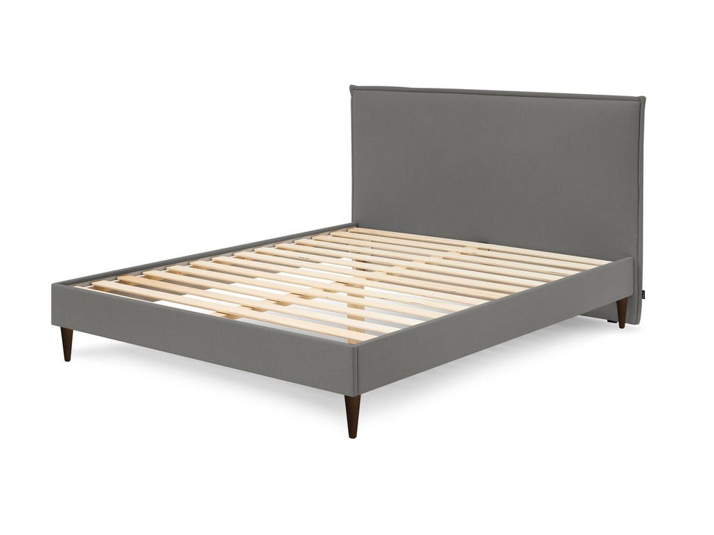 Sary - Cama con lamas macizas - Patas de madera de wengué
