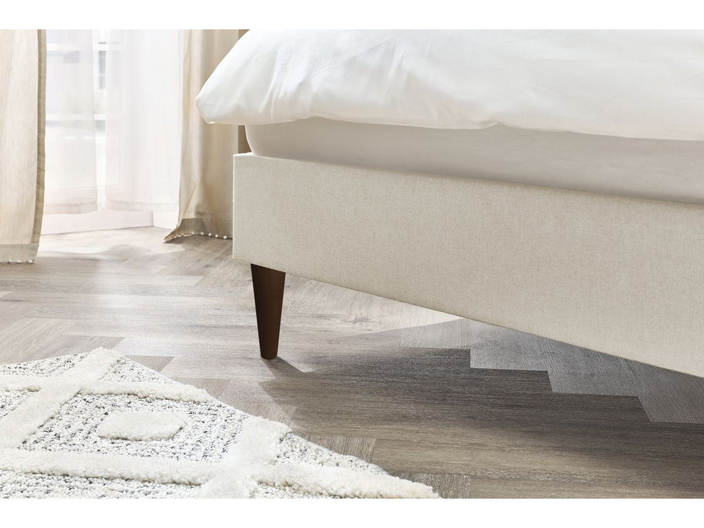 Sary - Cama con lamas macizas - Patas de madera de wengué
