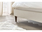 Sary - Cama con lamas macizas - Patas de madera de wengué