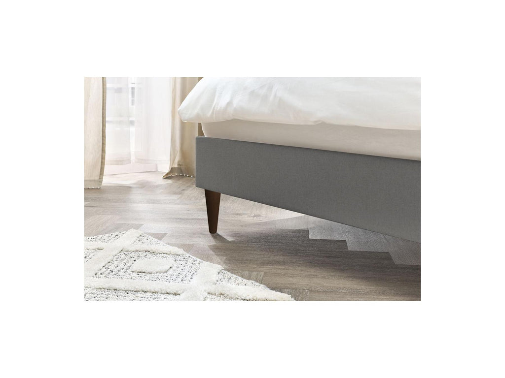 Sary - Cama con lamas macizas - Patas de madera de wengué
