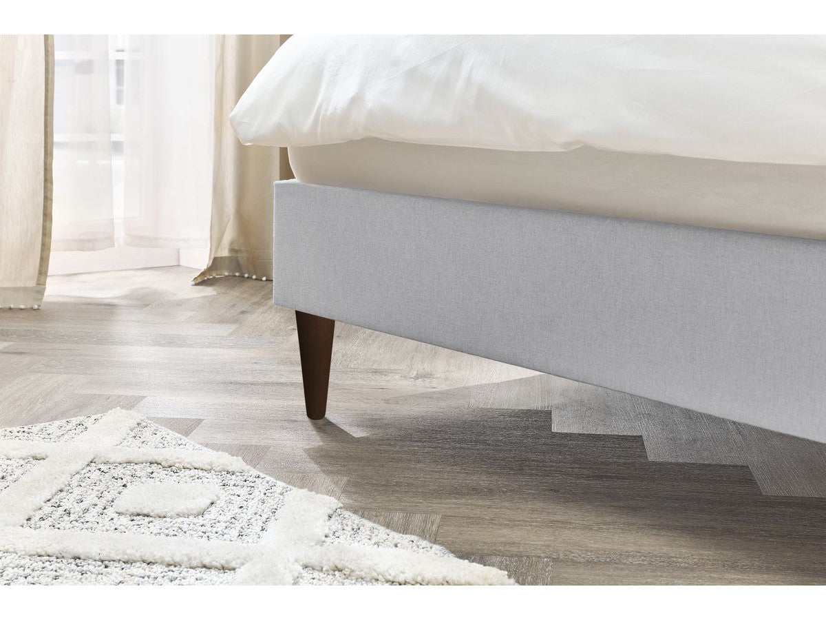 Sary - Cama con lamas macizas - Patas de madera de wengué
