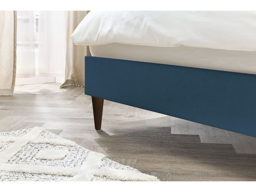 Sary - Cama con lamas macizas - Patas de madera de wengué